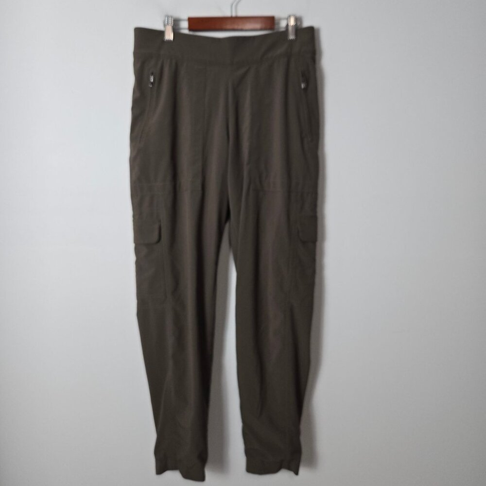 Athleta Size 8 Chelsea Cargo Lined Pull-On Pants Straight Leg Coffee House Brown